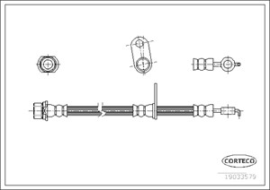 Jarruletku, Etuakseli, Etuakseli, vasen, Vasen, TOYOTA AVENSIS, COROLLA, COROLLA Kombi, COROLLA Sedan, COROLLA Verso, 90080-94200