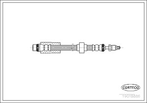 Jarruletku, Edessä, Etuakseli, Vasen, PEUGEOT 405 I, 405 Break I, 480639