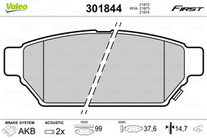 Jarrupalasarja, levyjarru, Taka-akseli, MITSUBISHI,PROTON, MB928314, MR389565, MR389569