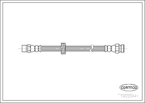 Jarruletku, Edessä, Etuakseli, SEAT TOLEDO I, VW GOLF II, JETTA II, 191611701A