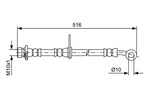 Jarruletku, Etuakseli, oikea, HONDA ACCORD VIII, ACCORD Kombi VIII, 01464-TL1-G00