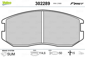Jarrupalasarja, levyjarru, Etuakseli, DAIHATSU,MITSUBISHI,PROTON, 04465-B4040, 4465B4040, MB699464, MB699473, MB699474, MB928816, MB9288