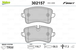 Jarrupalasarja, levyjarru, Taka-akseli, AUDI A4 Allroad B8, A4 B8, A4 B8 Avant, A5, A5 Cabriolet, A5 Sportback, Q5, 8K0698451, 8K0698451