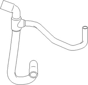 Jäähdyttimen letku, Alla, Poistopuoli, RENAULT, 7700 431 180