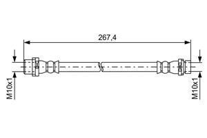 Jarruletku, Taka-akseli, Sisempi, Oikea, BMW X5 [E70, F15, F85], X6 [E71, E72, F16, F86], 34 30 6 887 452, 34 32 6 776 868, 34 32 6 788