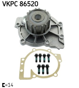 Vesipumppu, VOLVO S80 I, 272334, 8694627