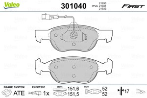 Jarrupalasarja, levyjarru, Etuakseli, FIAT BRAVA, BRAVO I, MAREA, MAREA Weekend, PUNTO, LANCIA DELTA II, 71752989, 71770952, 9947118, 99