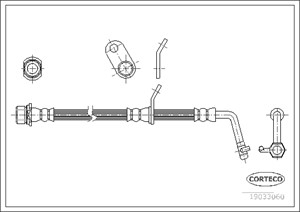 Jarruletku, Taka-akseli, vasen, Vasen, TOYOTA AVENSIS, 9008094162