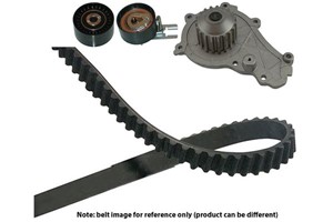 Vesipumppu + jakohihnasarja, MAZDA 2, TOYOTA AYGO, 0816E3, 0816E4, 0816E7, 082988, 082989, 11317805960, 1145947, 1145950, 1147585, 1201F