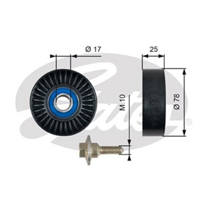 Ohjainrulla, moniurahihna, CITROËN,FIAT,LANCIA,PEUGEOT, 5751.60, 575160, 9636640580