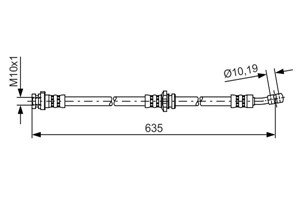 Jarruletku, Etuakseli, oikea, NISSAN QASHQAI / QASHQAI +2 I, QASHQAI / QASHQAI +2 VAN I, 46210 JD000