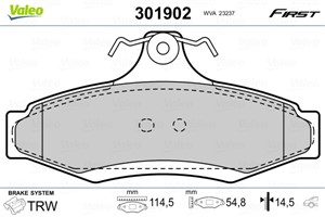 Jarrupalasarja, levyjarru, Taka-akseli, CHEVROLET,DAEWOO, 96245179, 96391892, S4521001