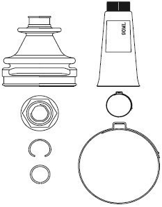Paljekumisarja, vetoakseli, Vaihteiston puoli, FORD FIESTA IV, FIESTA Skåp/stor limousine, KA, KA Van, PUMA, 1 303 999, 1 304 000, 1 310