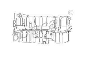 Öljypohja, SEAT ALHAMBRA, LEON, VW BORA I, BORA Variant, GOLF IV, GOLF Variant IV, SHARAN, 021 103 601L