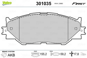 Jarrupalasarja, levyjarru, Etuakseli, LEXUS IS II, IS III, IS C, 04465-53020, 04465-53040, 446553020, 446553040
