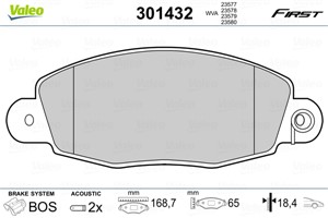 Jarrupalasarja, levyjarru, Etuakseli, FORD TRANSIT Buss, TRANSIT Flak/chassi, TRANSIT Skåp, 1135167, 1318139, 1465166, 4077636, YC152K02