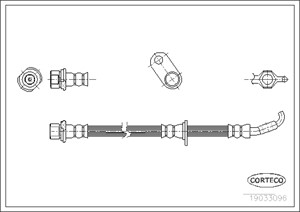 Jarruletku, Etuakseli, vasen, TOYOTA CARINA E VI, CARINA E Sedan VI, CARINA E Sportswagon VI, PICNIC, 9094702888