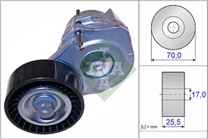 Kiristinvarsi, moniurahihna, CHEVROLET,OPEL,VAUXHALL, 13 40 266, 1340266, 55484503, 55565570, 6 36 592, 636592