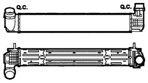 Välijäähdytin, RENAULT, 144960022R, 144960734R, 144968116R, 30510-P73-A01, 30510-P73-A02, 30510-PT2-006, GCL 195, NEC 100530