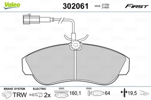 Jarrupalasarja, levyjarru, Etuakseli, CITROËN,FIAT,PEUGEOT, 425118, 4251-18, 425119, 4251-19, 425452, 4254-52, 71752993, 77362209, 99458