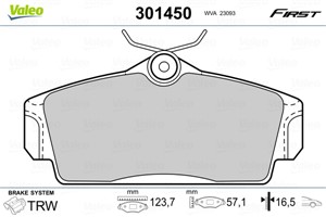 Jarrupalasarja, levyjarru, Etuakseli, NISSAN ALMERA II, ALMERA Hatchback II, PRIMERA, PRIMERA Hatchback, PRIMERA Traveller, 410602F257,