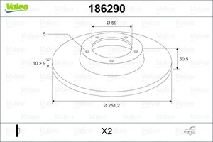 Jarrulevy, Taka-akseli, ALFA ROMEO 147, 156, 156 Sportwagon, 164, FIAT CROMA, LANCIA DELTA I, THEMA, 0060653479, 0060801786, 0082439939,
