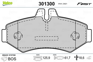 Jarrupalasarja, levyjarru, Taka-akseli, MERCEDES-BENZ,VW, 0004209720, 0034202420, 0034204720, 0044202520, 0084204320, 0084204420, 008420