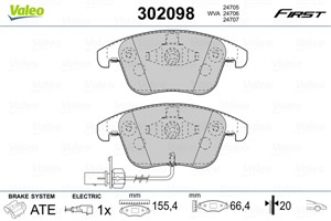 Jarrupalasarja, levyjarru, Etuakseli, AUDI A4 Allroad B8, A4 B8, A4 B8 Avant, A5, A5 Cabriolet, A5 Sportback, 8K0698151A, 8K0698151F