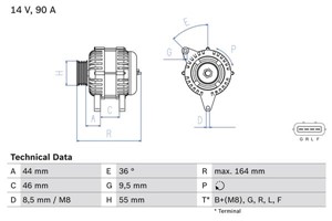 Laturi, SMART FORTWO Cabrio, FORTWO Coupé, 132 154 00 01, 132-154-00-01, 1800A052, A 005 TG 0991, A 132 154 00 01, A 5 TG 0991