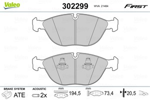 Jarrupalasarja, levyjarru, Etuakseli, ALPINA,AUDI,BMW,CHRYSLER,MERCEDES-BENZ,VW, 0034202120, 0034209120, 2104200120, 34 11 1 162 884, 34