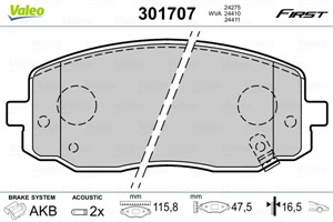 Jarrupalasarja, levyjarru, Etuakseli, HYUNDAI i10 I, KIA PICANTO I, 5810107A10, 58101-07-A10, 5810107A20, 58101-07A20, 581010XA01, 58101