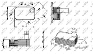 Öljynjäähdytin, moottoriöljy, CHEVROLET,OPEL,VAUXHALL, 55494842, 55599943, 5E0 839 016A, 5J0 839 016, 650216, 6Y0 839 016, 6Y0 839 016A,