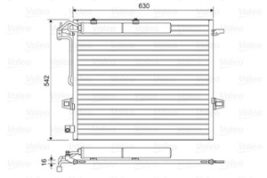 Kondensaattori, ilmastointilaite, MERCEDES-BENZ GL-KLASS [X164], M-KLASS [W164], R-KLASS [W251, V251], 2515000054