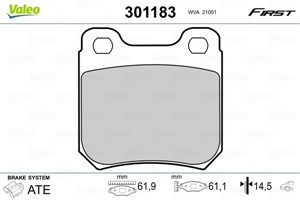 Jarrupalasarja, levyjarru, Taka-akseli, CHEVROLET,OPEL,SAAB,VAUXHALL, 1605006, 1605026, 1605031, 1605047, 1605687, 1605786, 1605799, 160