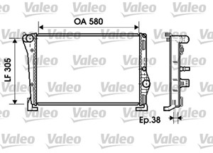 Jäähdytin, moottorinjäähdytys, FIAT IDEA, PUNTO, PUNTO Skåp/halvkombi, LANCIA MUSA, YPSILON, 46834067, 51708005, 51802109