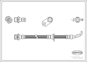 Jarruletku, Etuakseli, oikea, TOYOTA CARINA E VI, CARINA E Sedan VI, CARINA E Sportswagon VI, PICNIC, 9094702887