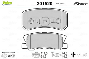 Jarrupalasarja, levyjarru, Etuakseli, Taka-akseli, CHRYSLER,CITROËN,DODGE,JEEP,LANCIA,MITSUBISHI,PEUGEOT, 425390, 4253-90, 425391, 4253-