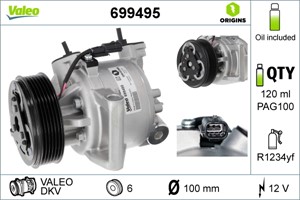 Kompressori, ilmastointilaite, DACIA DUSTER, LOGAN II, LOGAN MCV II, SANDERO II, 926005154R