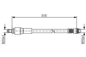 Jarruletku, Taka-akseli, etuakseli molemminpuoleinen, Alla, Yläpuolella, OPEL,RENAULT,VAUXHALL, 77 04 003 959, 82 00 245 920, 82 00 653