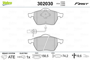 Jarrupalasarja, levyjarru, Etuakseli, FORD,SEAT,VW, 1133445, 1143349, 1205695, 1237132, 1947391, 1M2J2K021BA, 1M2J-2K021-BA, 7M3698151,