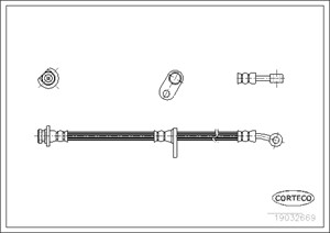 Jarruletku, Etuakseli, oikea, Oikea, HONDA CR-V I, 01464S10010