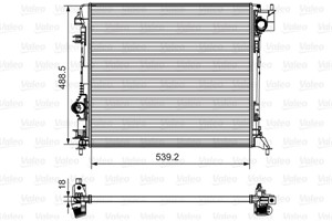 Jäähdytin, moottorinjäähdytys, NISSAN QASHQAI SUV II, RENAULT KADJAR, 214104EA0A, 21410-4EA0A, 214104EA1A, 21410-4EA1A, 214107399R, 2141