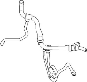 Jäähdyttimen letku, Alla, OPEL VECTRA B, VECTRA B Halvkombi, VECTRA B Kombi, VAUXHALL VECTRA, 13 36 125, 90530256