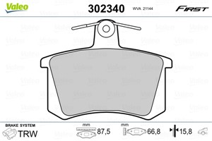 Jarrupalasarja, levyjarru, Taka-akseli, ALFA ROMEO,AUDI,FIAT,LANCIA, 0060743565, 0060743578, 0060760120, 437698451, 443698451, 443698451